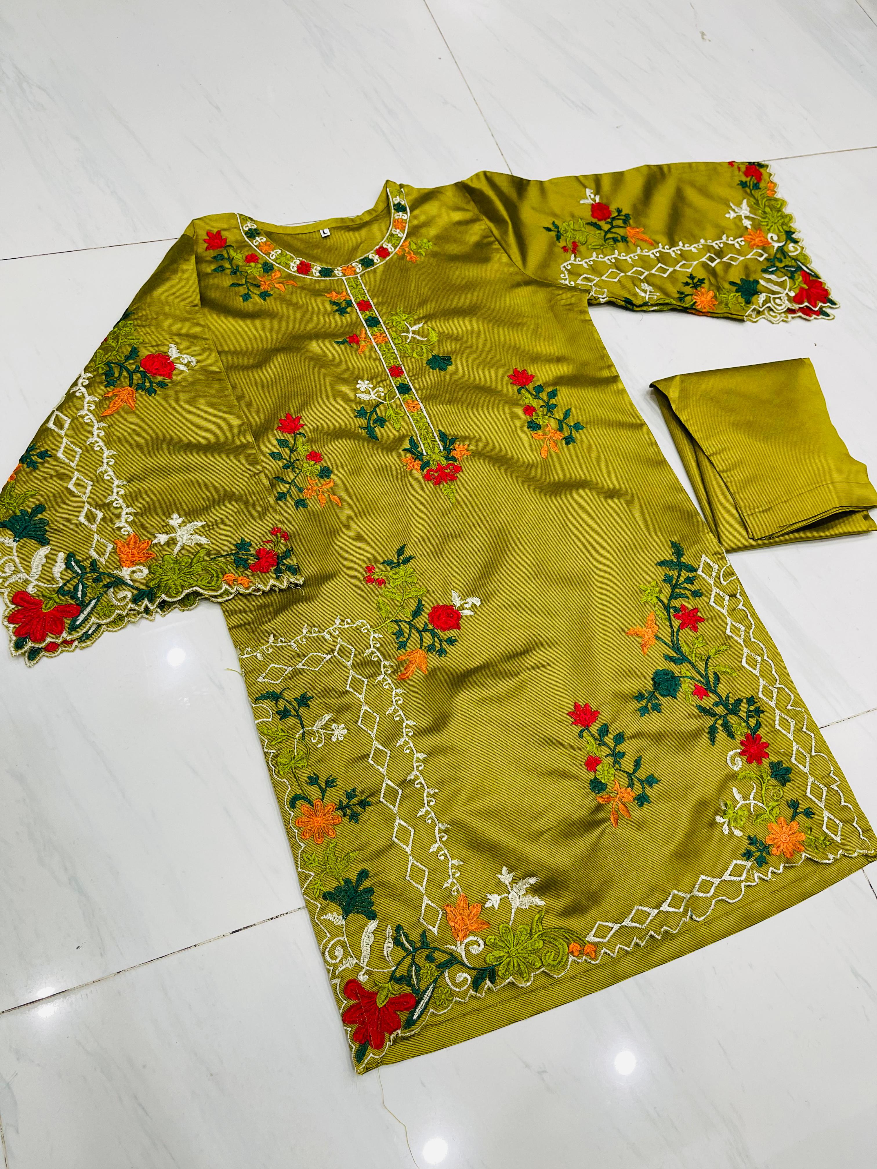 KHADI CUTWORK MEHANDI 2PCS