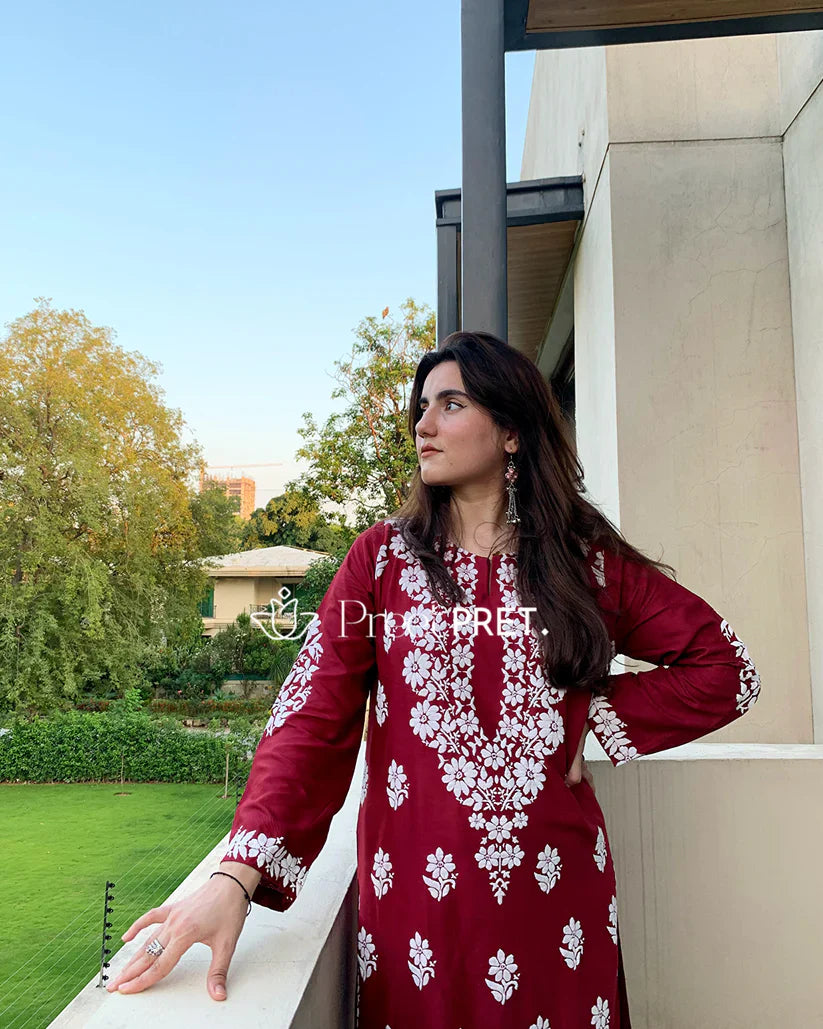 INDIAN  Embroidered (EMBOSED) 2 PC