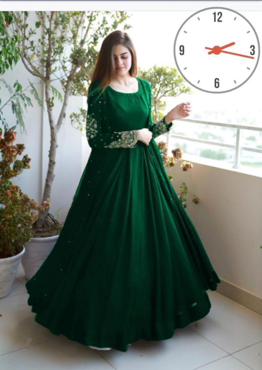 3 pcs Women Stiched  Embroidery Coat Maxi